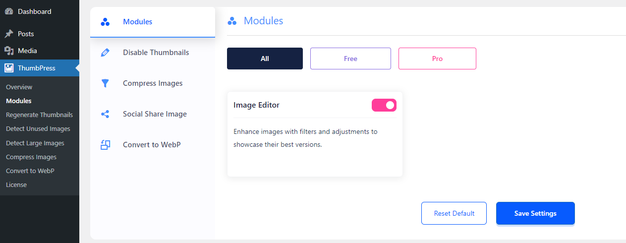 Enable  Image editor