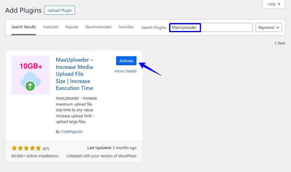 activate the MaxUploader plugin in your website.